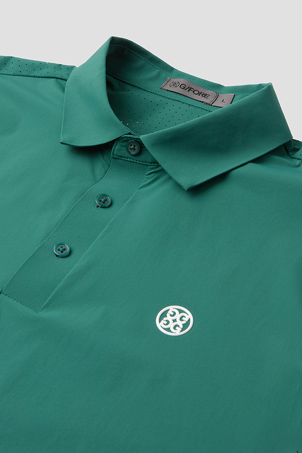 지포어-MEN APPAREL-WOVEN COOL-SLEEVES POLO(MEN)
