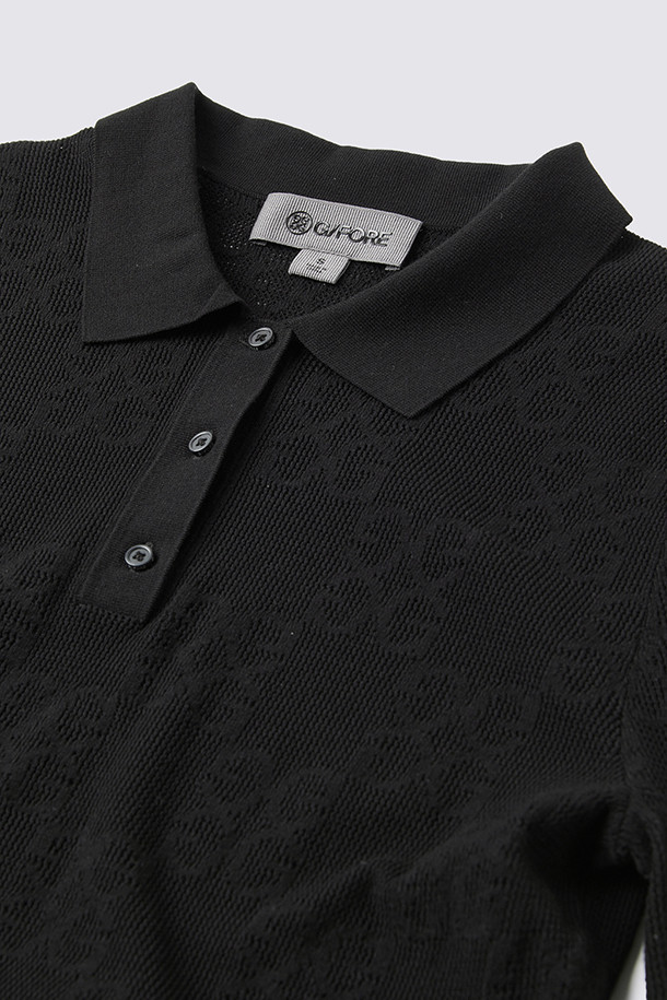지포어-WOMEN APPAREL-POINTELLE POLO SWEATER(WOMEN)