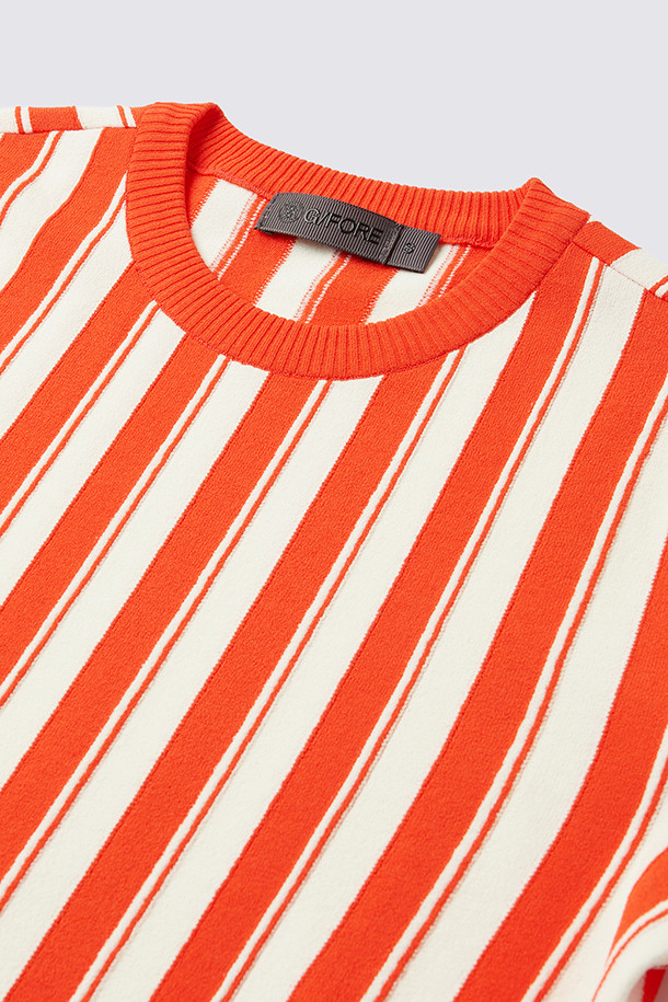 지포어-WOMEN APPAREL-STRIPE SHORT SLEEVE SWEATER(WOMEN)