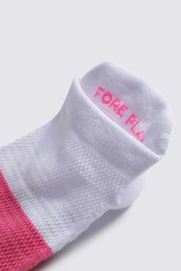 지포어-WOMEN ACCESSORIES-TWO TONE ANKLE SOCK(WOMEN)