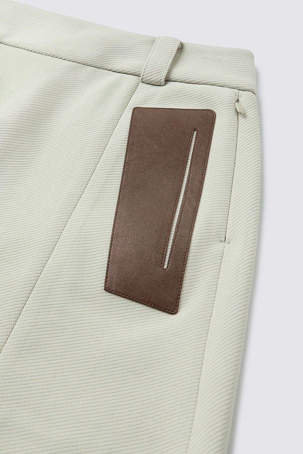 지포어-WOMEN APPAREL-LEATHER PATCH SKIRT (WOMEN)