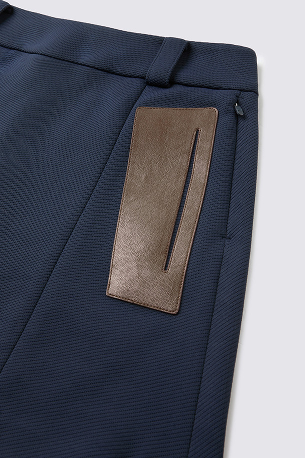 지포어-WOMEN APPAREL-LEATHER PATCH SKIRT (WOMEN)