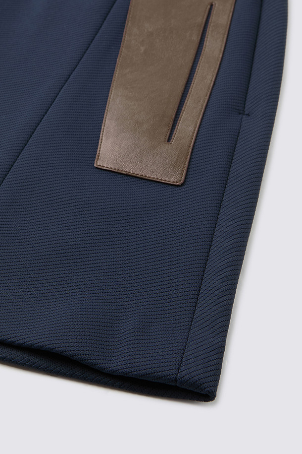 지포어-WOMEN APPAREL-LEATHER PATCH SKIRT (WOMEN)