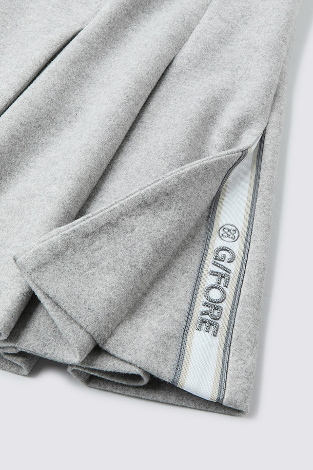 지포어-WOMEN APPAREL-WOOL PLEATED SKIRT (WOMEN)