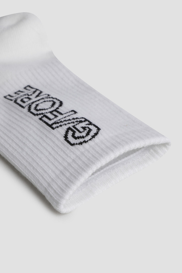 지포어-WOMEN ACCESSORIES-SLOGAN CREW SOCKS(WOMEN)