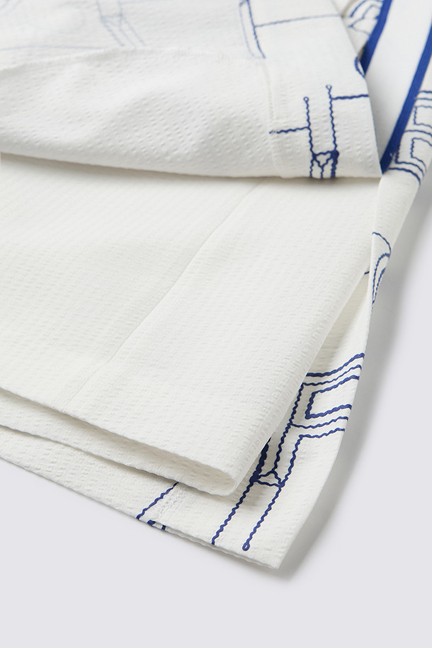 지포어-WOMEN APPAREL-PATTERNED SEERSUCKER SKIRT(WOMEN)
