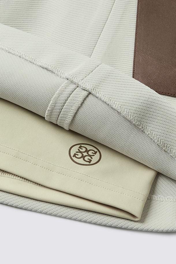 지포어-WOMEN APPAREL-LEATHER PATCH SKIRT (WOMEN)
