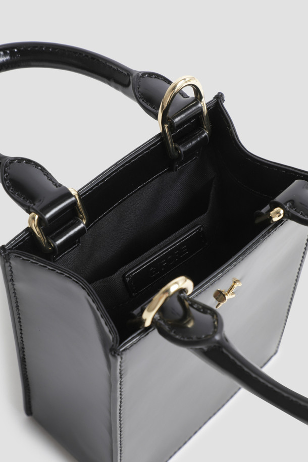 지포어-MEN ACCESSORIES-METAL TEES BOX CALF LEATHER MINI TOTE(WOMEN)