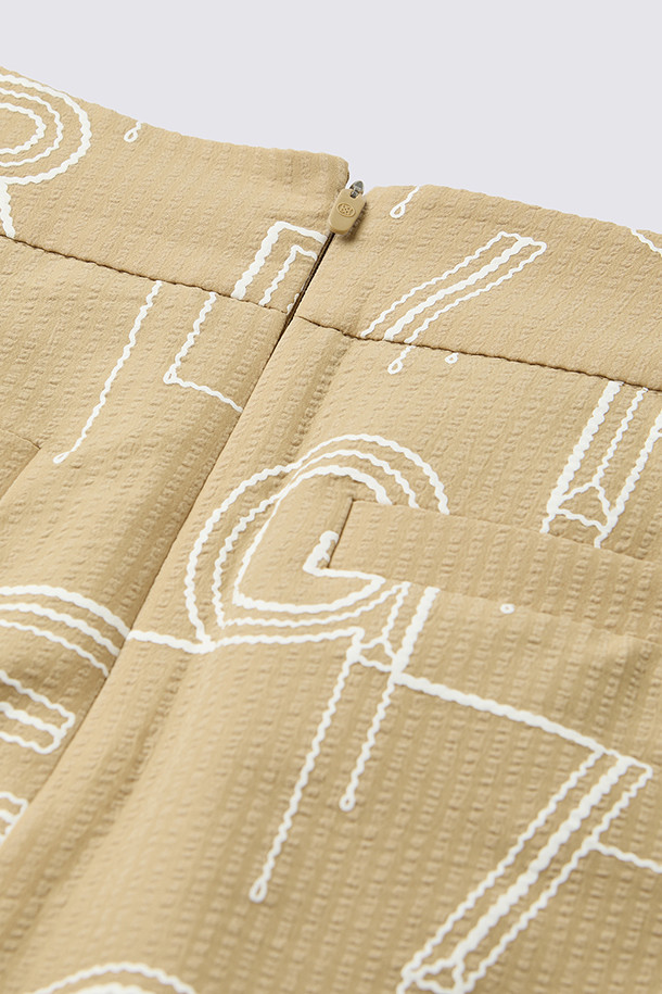 지포어-WOMEN APPAREL-PATTERNED SEERSUCKER SKIRT(WOMEN)