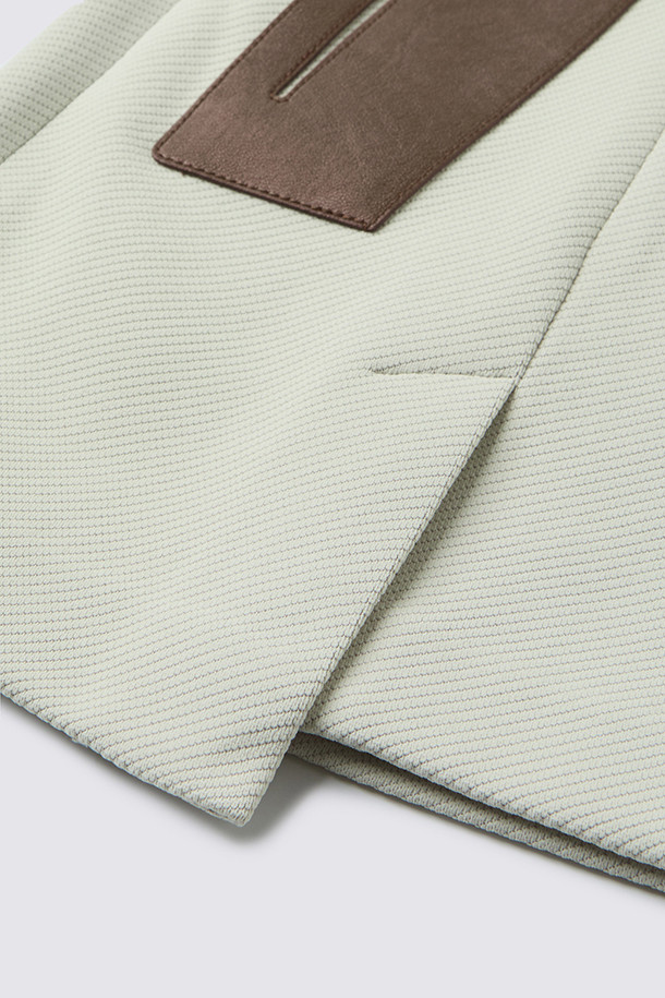 지포어-WOMEN APPAREL-LEATHER PATCH SKIRT (WOMEN)