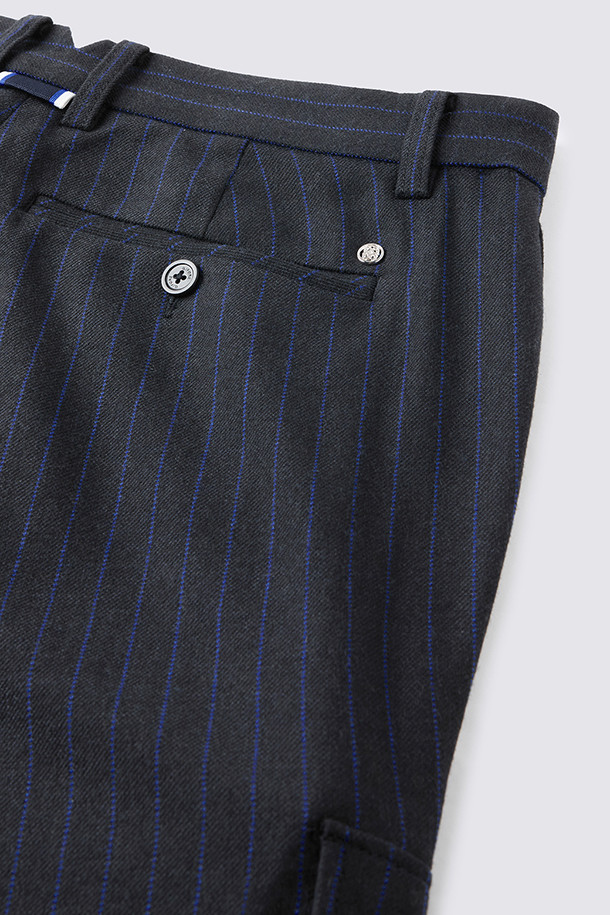 지포어-MEN APPAREL-PINSTRIPE WOOL CARGO PANTS (MEN)
