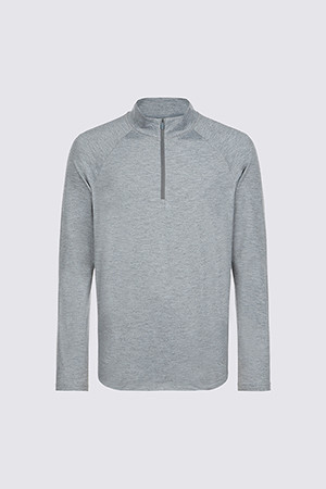 TECH QUARTER ZIP PULLOVER(MEN)_GREY-a