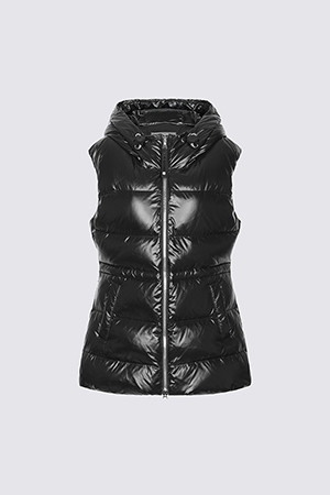 LONG DOWN VEST(WOMEN)_BLACK-a
