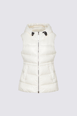 LONG DOWN VEST(WOMEN)_IVORY-a