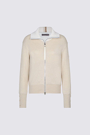 FULL ZIP CASHMERE WINDPROOF (WOMEN)_BEIGE-a