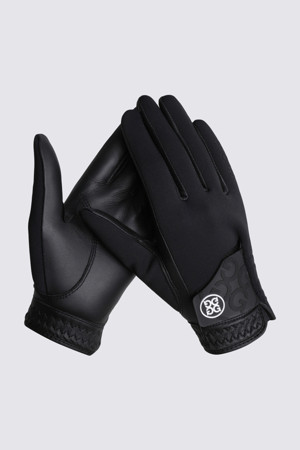 FLEECE GOLF GLOVES(WOMEN)_BLACK-a