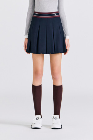PLEATED SKIRT (WOMEN)_NAVY-a