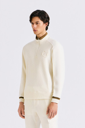 BOUCLÉ HALFZIP(MEN)_IVORY-a