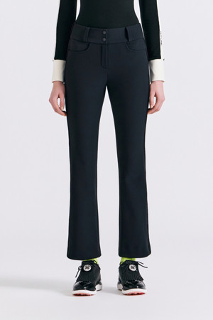 SEMI BOOTCUT BONDED PANT(WOMEN)_BLACK-a
