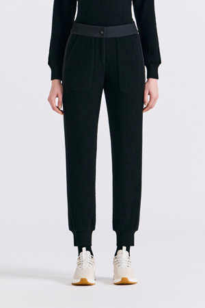 BOUCLÉ PANT (WOMEN)_BLACK-a