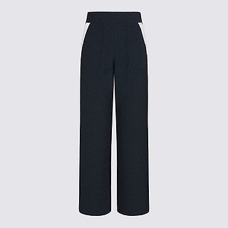 BUTTON WIDE BOOTCUT PANT(WOMEN)-a