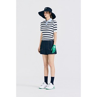 CROCHET STRIPED POLO(WOMEN)-a
