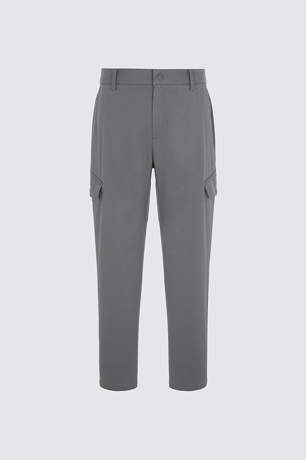 SLIM TAPERED FIT CARGO PANT (MEN)					 					 					_GREY-a