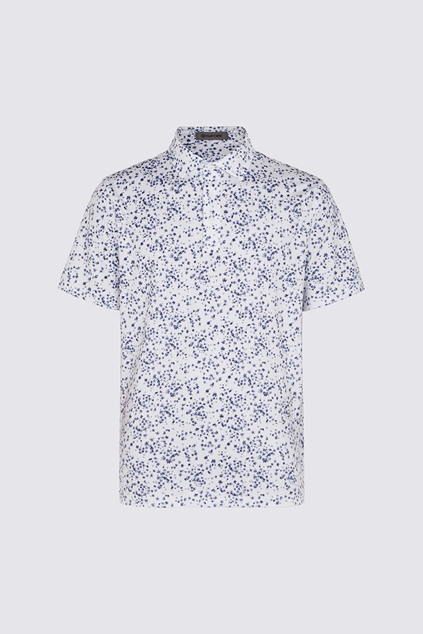 SCATTERED DITZY TECH JERSEY POLO(MEN)_WHITE-a