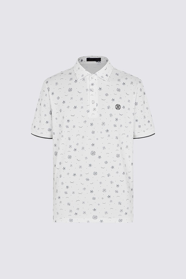 FULL PATTERN PIQUÉ (MEN)				 					 					_WHITE-a