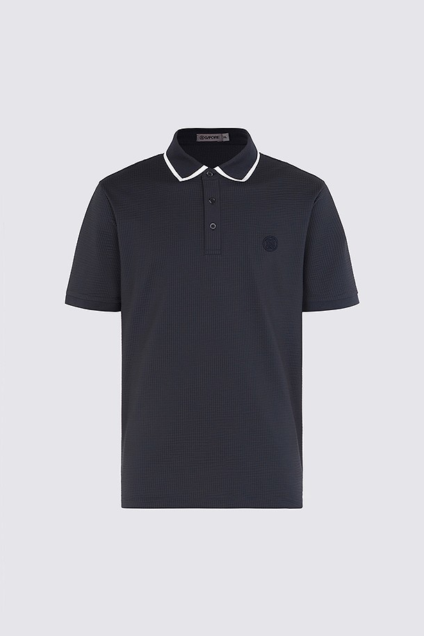 지포어- -JERSEY SEERSUCKER POLO (MEN)					 					 					