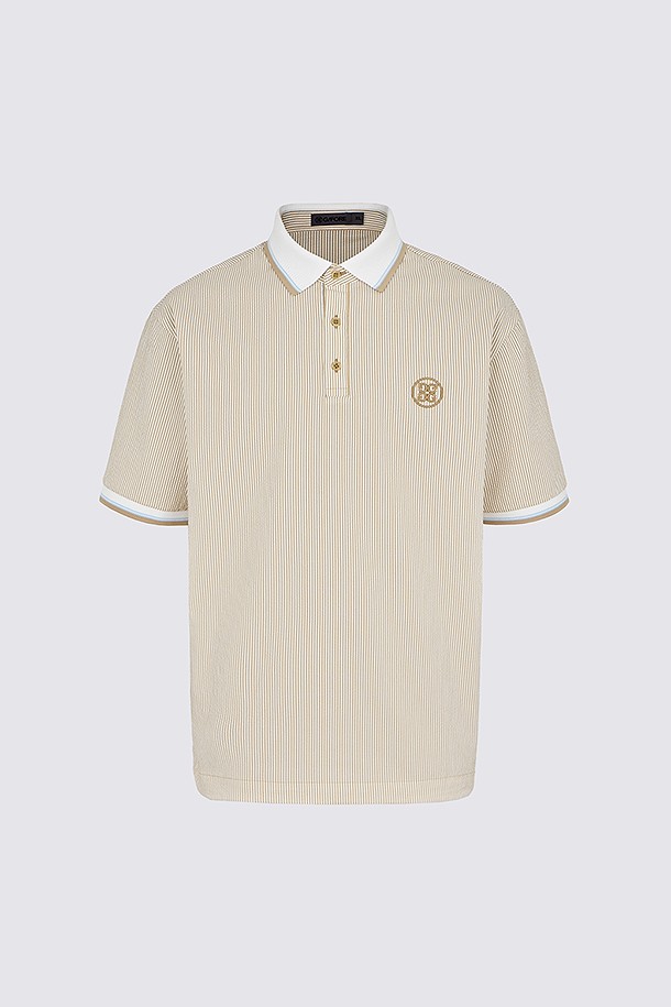 지포어-MEN APPAREL-WOVEN SEERSUCKER POLO(MEN)					 					 					