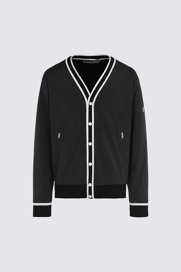 LINED HYBRID CARDIGAN(MEN)_BLACK-a
