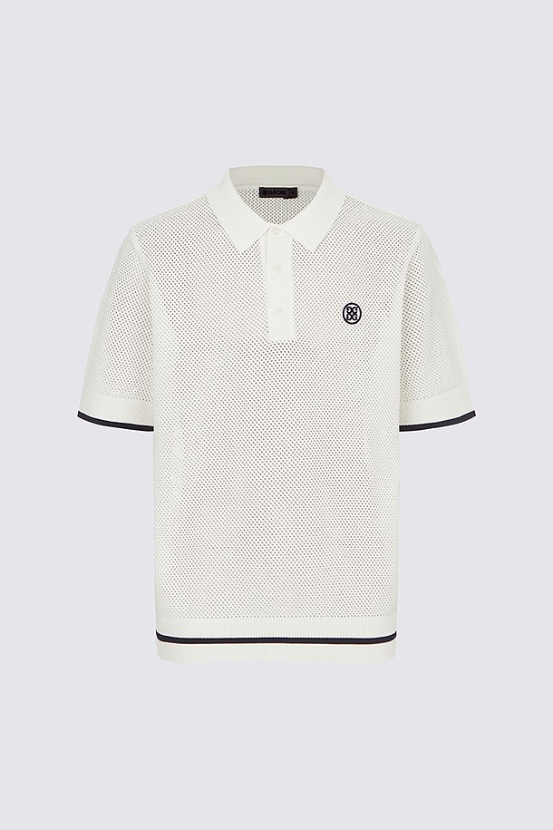 지포어-MEN APPAREL-CROCHET POLO SWEATER(MEN)					 					 					