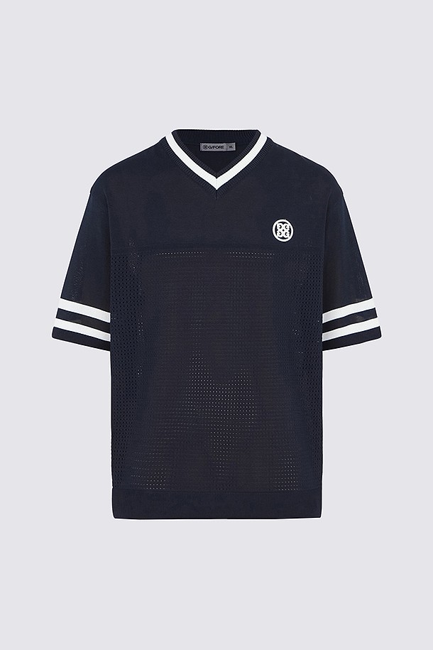 지포어-MEN APPAREL-CROCHET V-NECK KNIT(MEN)					 					 					