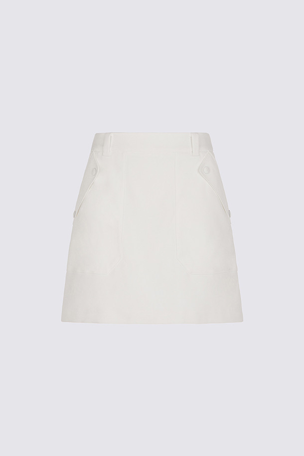 SEMI A-LINE SKORT(WOMEN)_WHITE-a