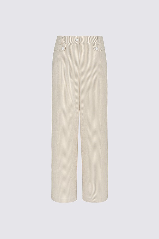 지포어-WOMEN APPAREL-SEERSUCKER WIDE LEG PANT(WOMEN)