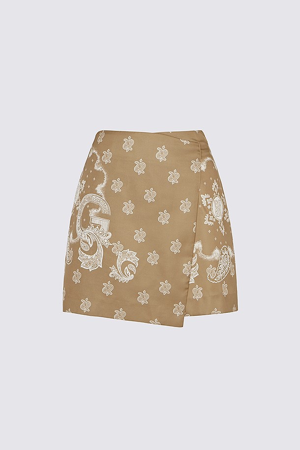 PAISLEY WRAPPED SHORT(WOMEN)					 					 					_BEIGE-a