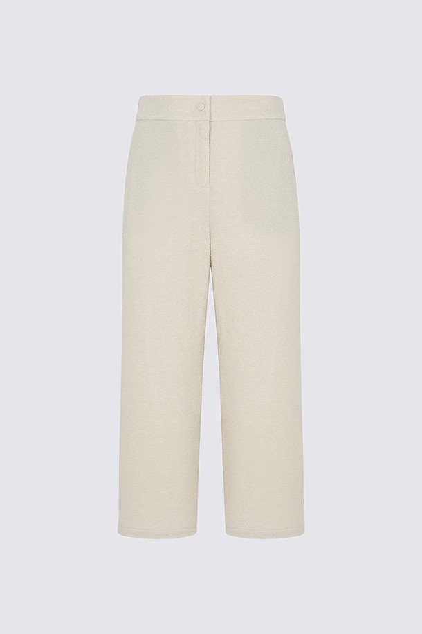 BOUCLÉ WIDE LEG PANT(WOMEN)					 					 					_IVORY-a