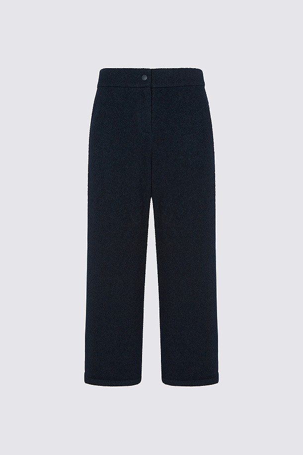BOUCLÉ WIDE LEG PANT(WOMEN)					 					 					_NAVY-a