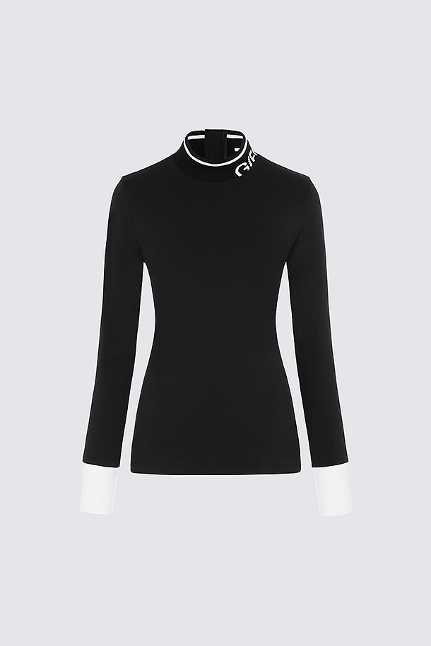 HALF NECK BASE LAYER(WOMEN)					 					 					_BLACK-a