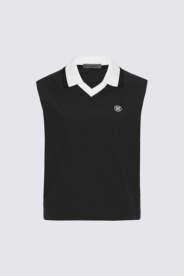 지포어-WOMEN APPAREL-MESH SLEEVELESS POLO(WOMEN)