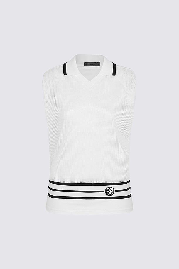 지포어-WOMEN APPAREL-MESH SLEEVELESS POLO(WOMEN)