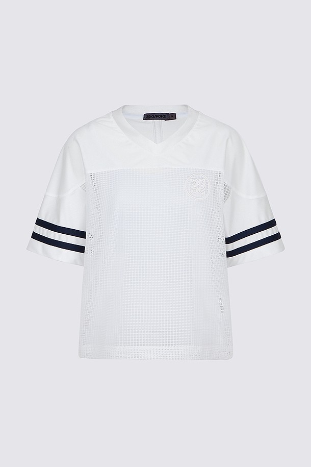 지포어-WOMEN APPAREL-OVERFIT MESH T-SHIRT(WOMEN)