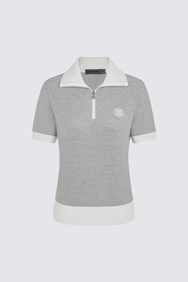 COLLECTION PIQUÉ POLO (WOMEN)					 					 					_GREY-a