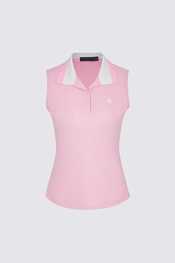 SLEEVELESS POLO(WOMEN)					 					 					_PINK-a