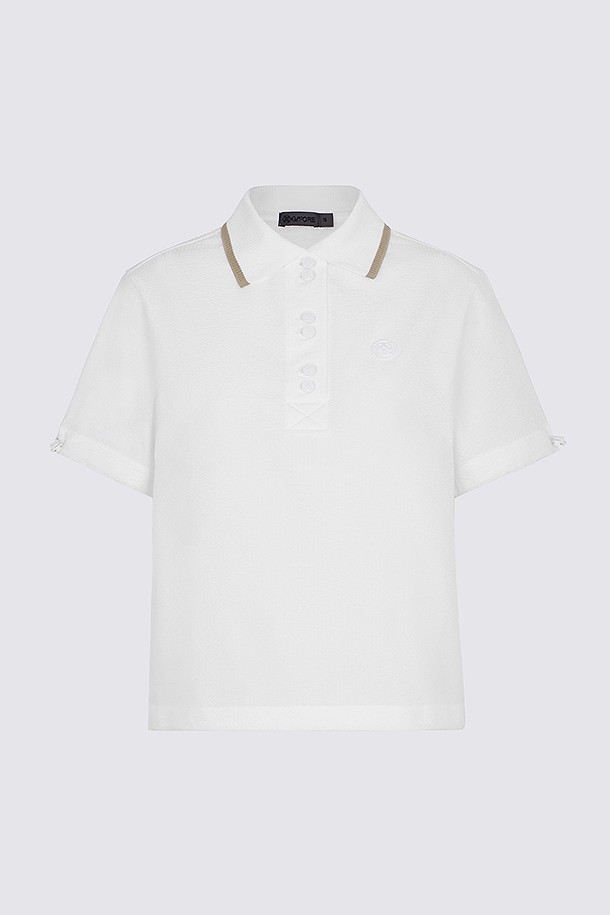 지포어-WOMEN APPAREL-SEERSUCKER POLO(WOMEN)