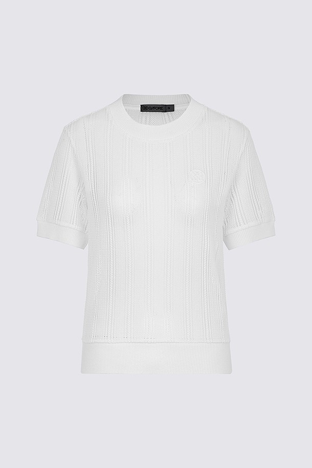 지포어-WOMEN APPAREL-LACE ROUND T-SHIRT(WOMEN)					 					 					