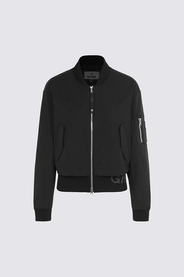 STRETCH BOMBER JACKET(WOMEN)_BLACK-a