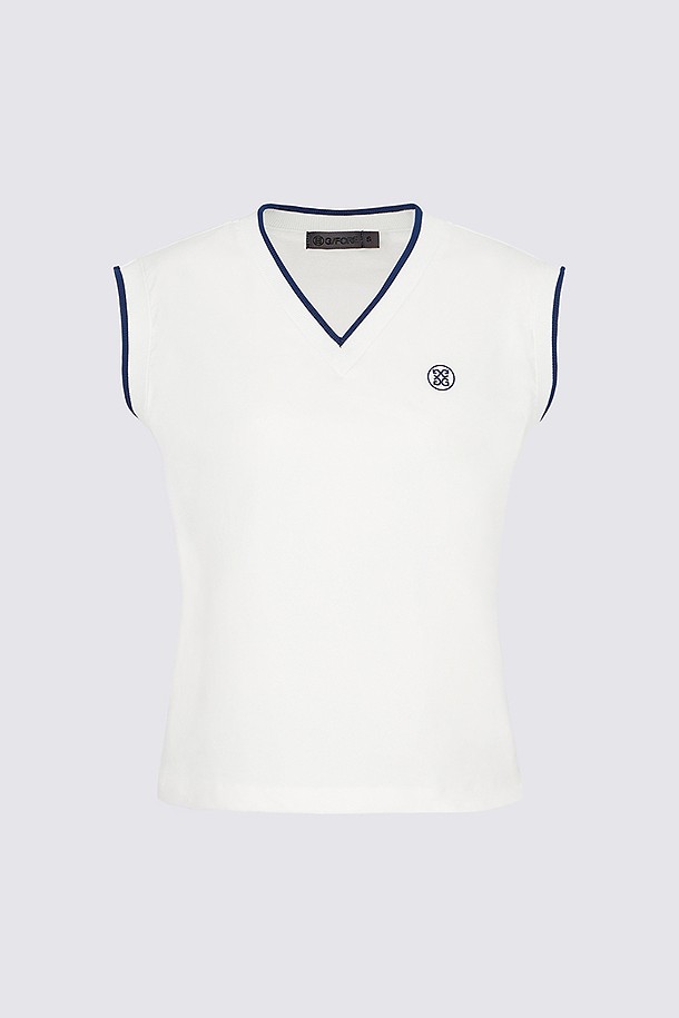 WOVEN PULLOVER VEST(WOMEN)_IVORY-a