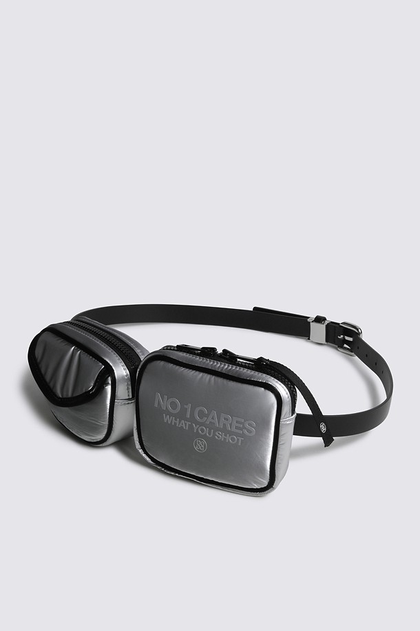GLOSSY BELT POUCH(WOMEN)_SILVER-a
